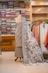 3-PC Unstitched Digital Printed Embroidered Viscose | EV-7